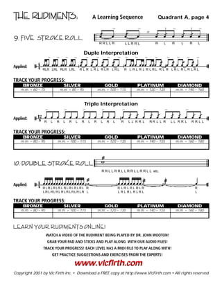 Vic firth rudiments best sale