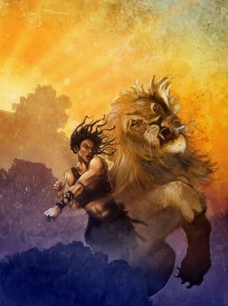 Cirene soca um leão
259
 