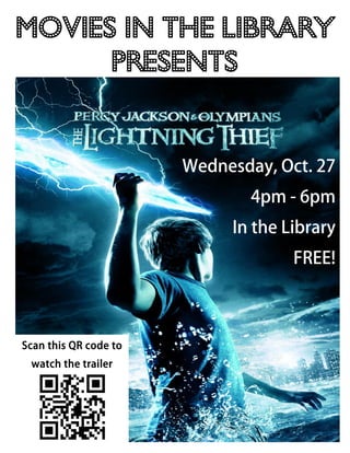 Movies in the library
      presents
 