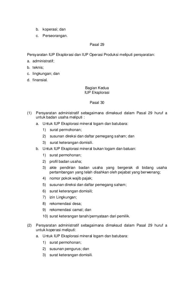 Contoh Surat Permohonan Izin Usaha Pertambangan Eksplorasi