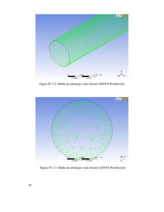 39
Figura IV.1-2: Malha da tubulação visão lateral (ANSYS Workbench).
Figura IV.1-3 Malha da tubulação visão frontal (ANSYS Workbench).
 