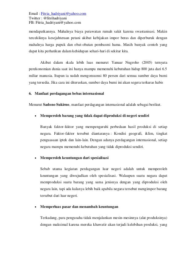 Perdagangan bebas dan proteksi