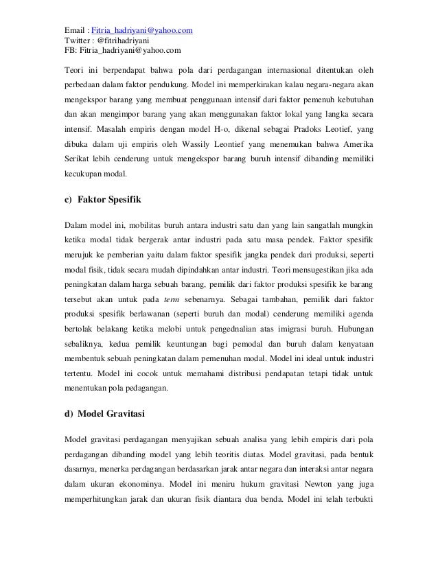 Perdagangan Bebas Dan Proteksi