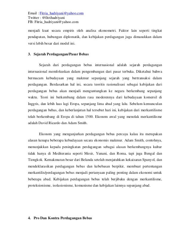 7 sistem perdagangan bebas