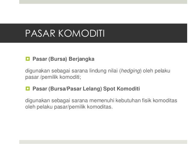 Strategi perdagangan berjangka komoditi