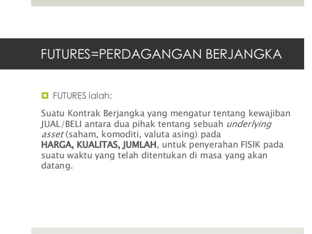 Apa itu perdagangan berjangka dan opsi
