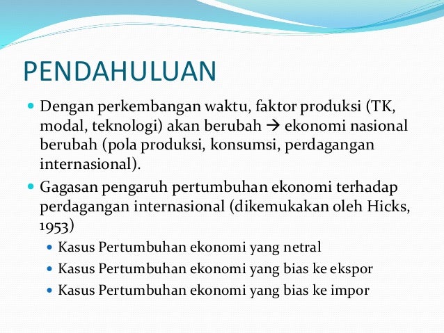 Perdagangan internasional dan pertumbuhan ekonomi
