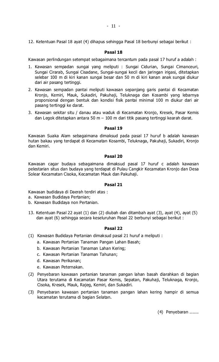 Perda rtrw kab tangerang 2002