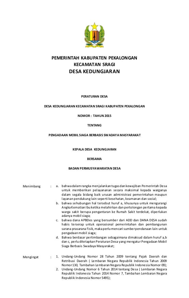 Contoh Proposal Bantuan Kendaraan Operasional Desa serat
