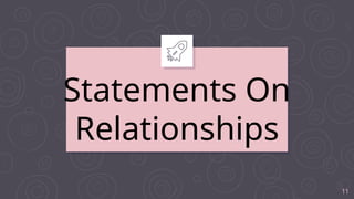 11
Statements On
Relationships
 