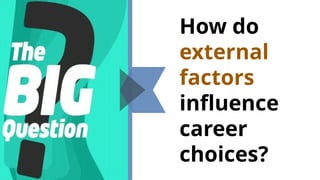 How do
external
factors
influence
career
choices?
 