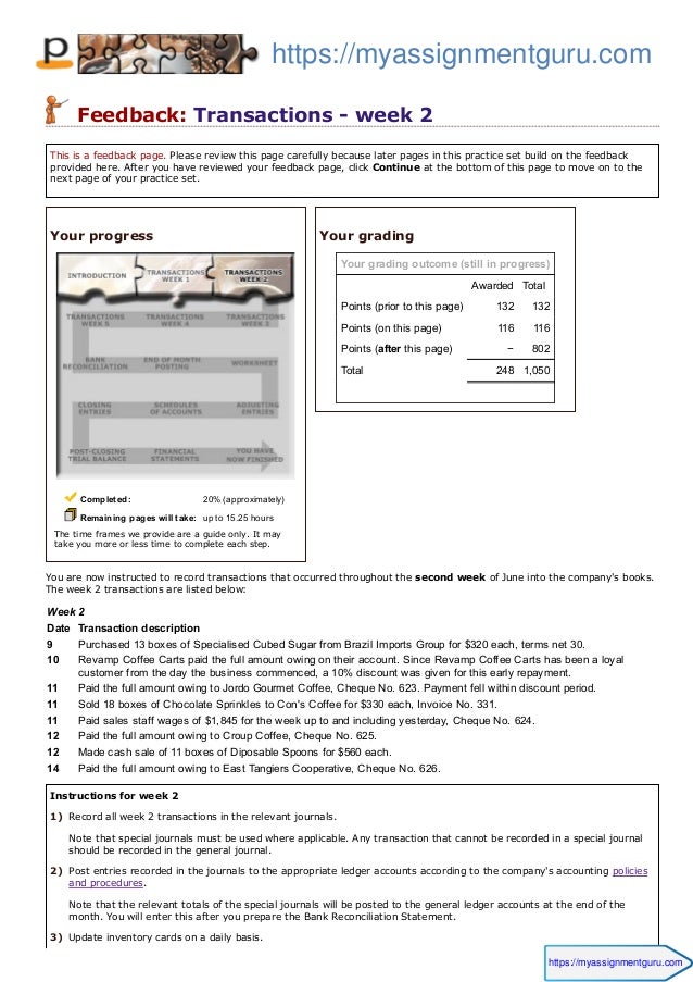 Perdisco Practice Set Solution Week 2