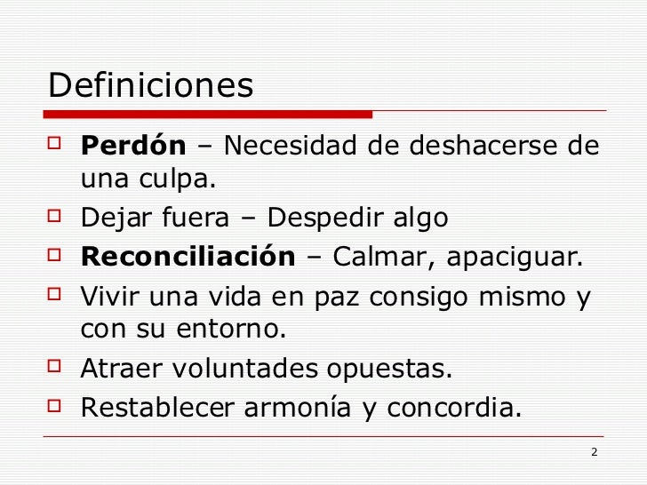 Perdon Y Reconciliacion