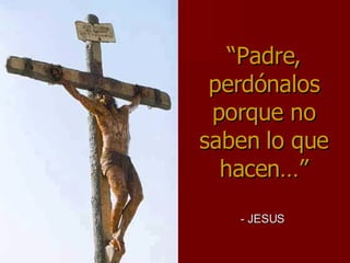 “ Padre, perdónalos porque no saben lo que hacen…” - JESUS 