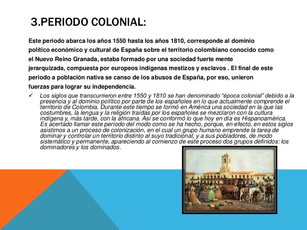 Períodos históricos de Colombia 5°