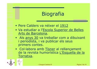 Pere Calders. Per Joan Nadal