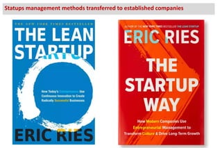 Statups management methods transferred to established companies
 