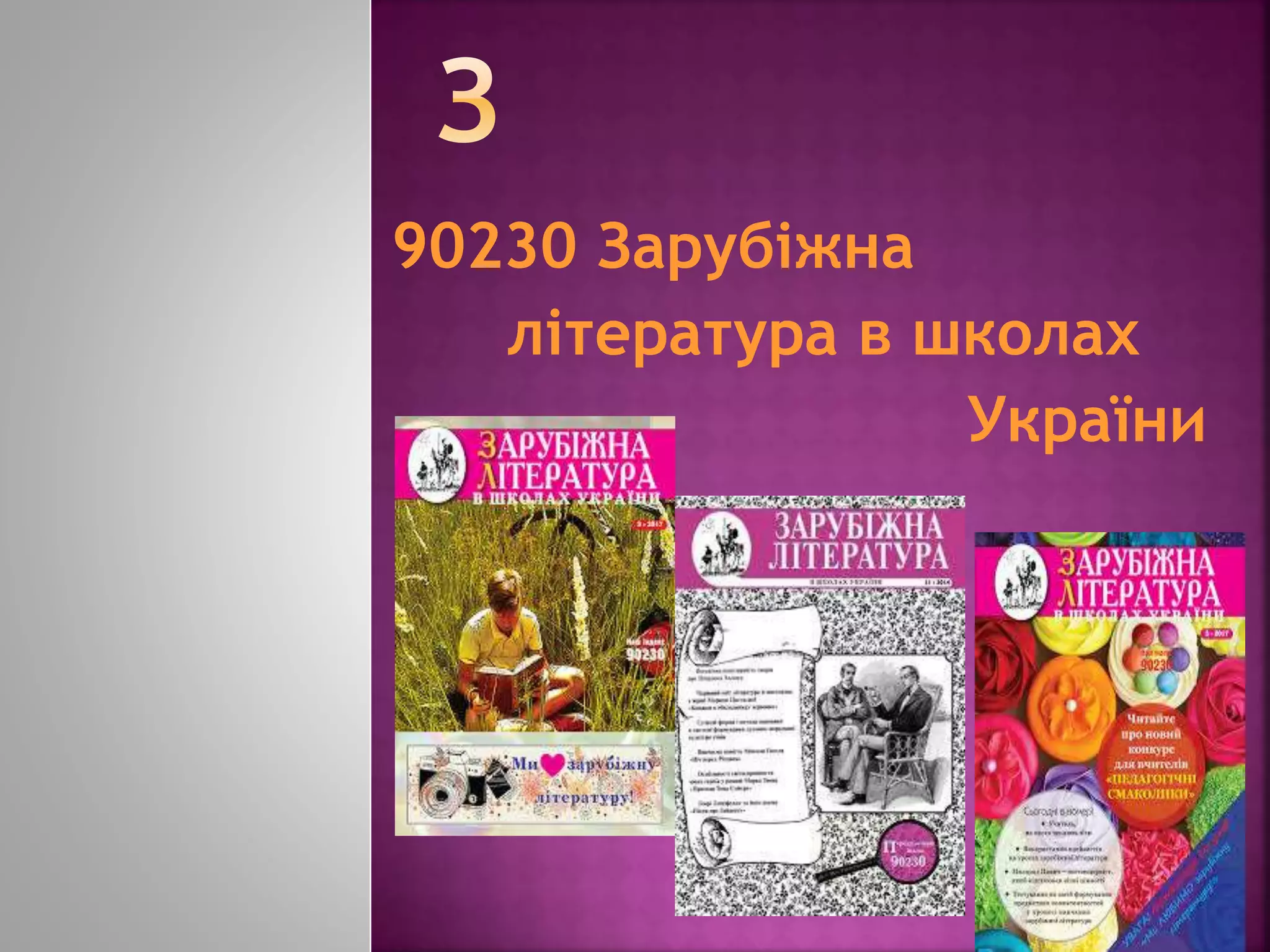 90230 Зарубіжна
література в школах
України
 