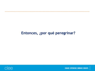 Entonces, ¿por qué peregrinar?
 
