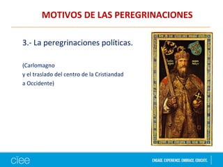 MOTIVOS DE LAS PEREGRINACIONES
3.- La peregrinaciones políticas.
(Carlomagno
y el traslado del centro de la Cristiandad
a Occidente)
 