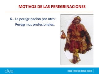 MOTIVOS DE LAS PEREGRINACIONES
6.- La peregrinación por otro:
Peregrinos profesionales.
 