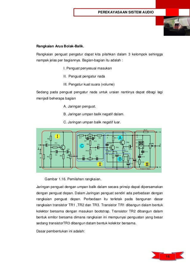 cara kaki transistor 5 ukur Sistem Audio Perekayasaan