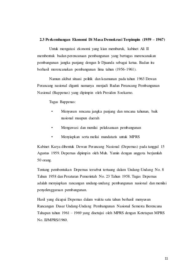 Perekonomian Indonesia Orde Lama