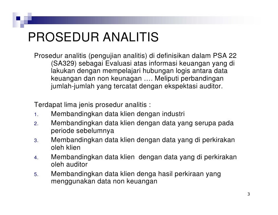 Perencanaan Audit Dan Prosedur Analitis 2