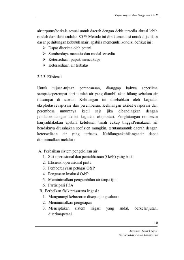 Contoh Soal Irigasi Dan Bangunan Air Contoh Soal Irigasi Dan Bangunan Air
