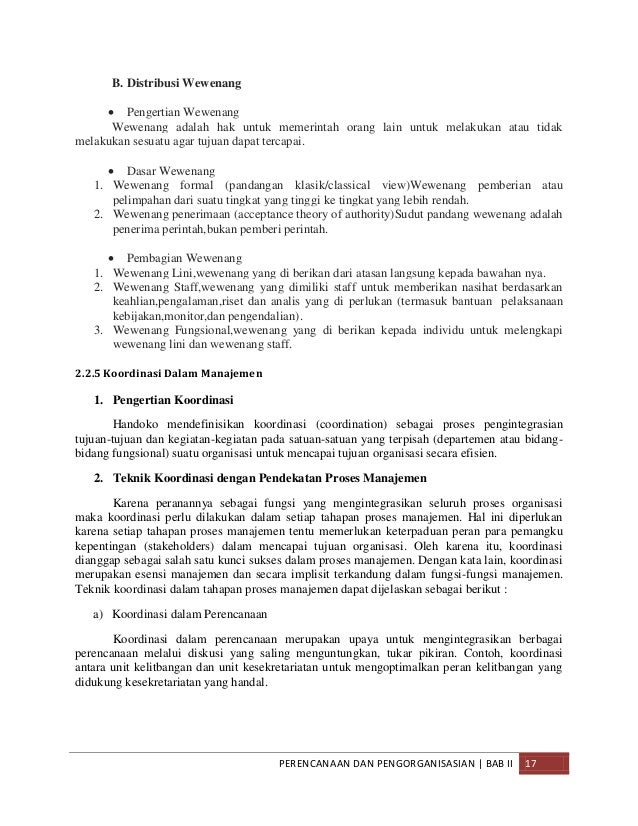 Perencanaan Dan Pengorganisasian