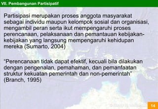 Participatory Planning: A Conceptual Framework | PDF