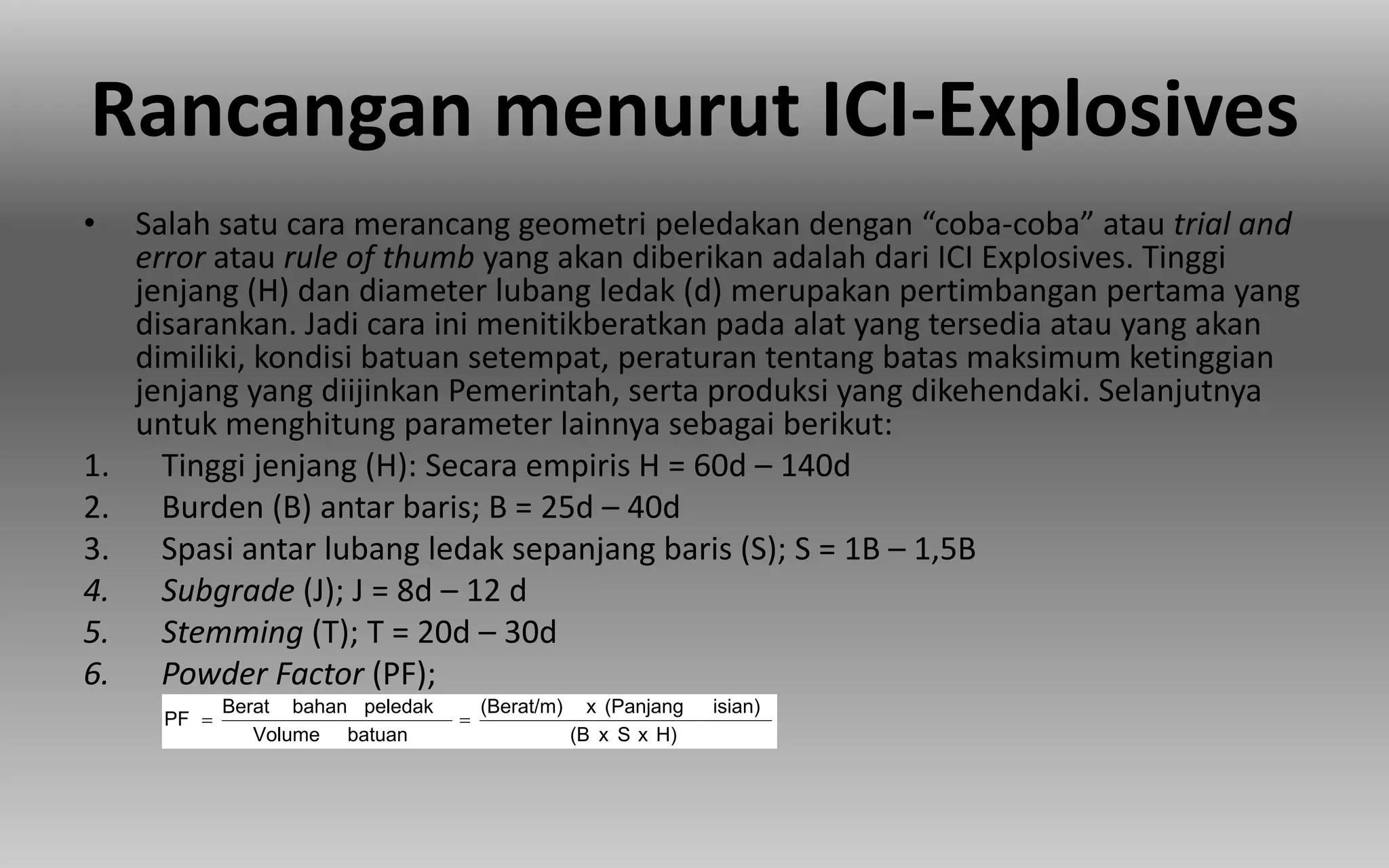 Perencanaan peledakan | PDF