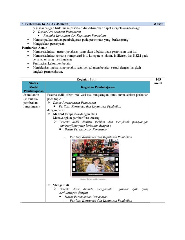 RPP SMK Perencanaan Pemasaraan Kelas X RPP SMK Perencanaan Pemasaraan Kelas X