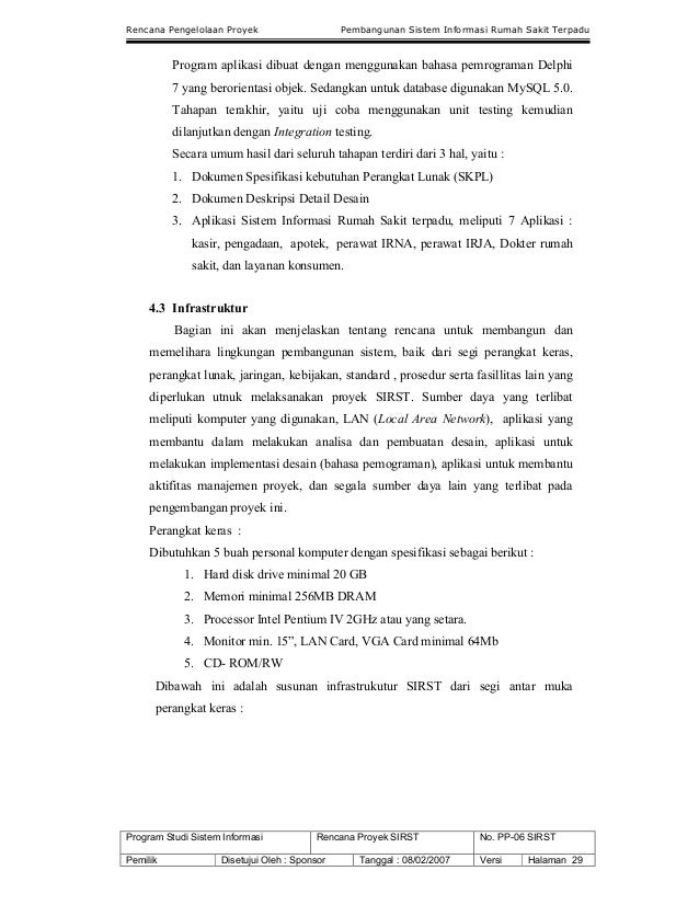 Perencanaan proyek si