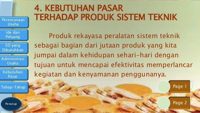 Perencanaan Usaha Produk Sistem Teknik
