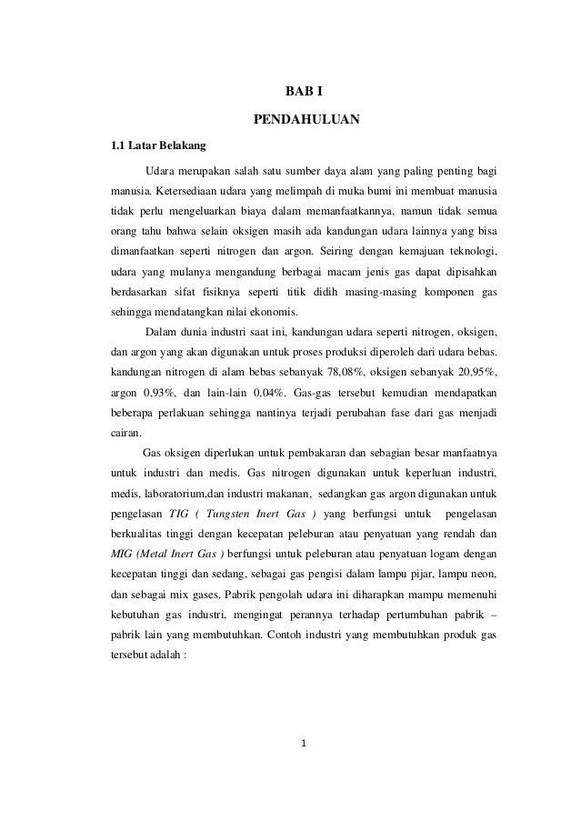 Perencanaa pabrik gas oxigen argon dan nitrogen