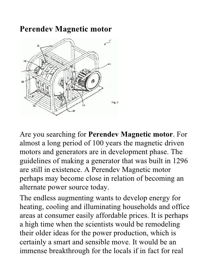 Perendev Motor Mind Opening Technology