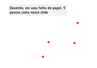 Desenhe, em uma folha de papel, 5
pontos como nesse slide
 