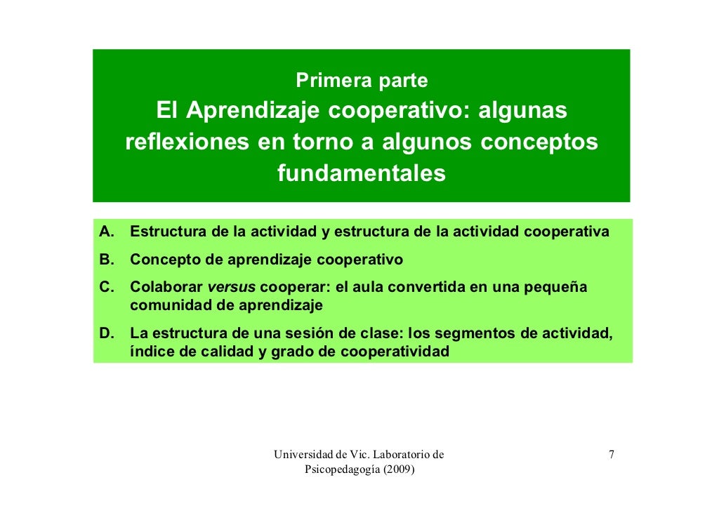 Pere Pujolas Aprendizaje Cooperativo Pere Pujolas Aprendizaje Cooperativo