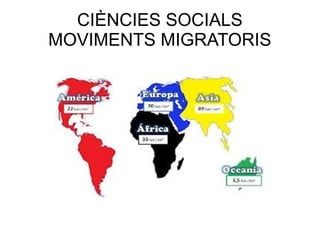 CIÈNCIES SOCIALS
MOVIMENTS MIGRATORIS
 