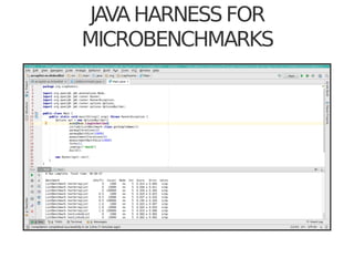 JAVA HARNESS FOR
MICROBENCHMARKS
 