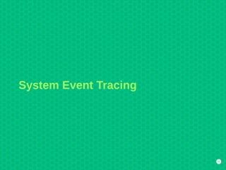 38
System Event Tracing
 