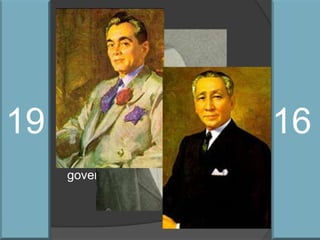 19 16October 16Manuel Quezon is elected President of the Senate and Sergio Osmena (Speaker of the House of Representatives.October 16The Jones Law, sponsored by US Congressman William Atkinson Jones, is enacted. It promises independence upon the establishment of a stable government.