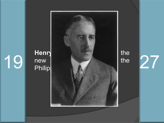 19 27Henry Stimson becomes the new Governor-General of the Philippines.