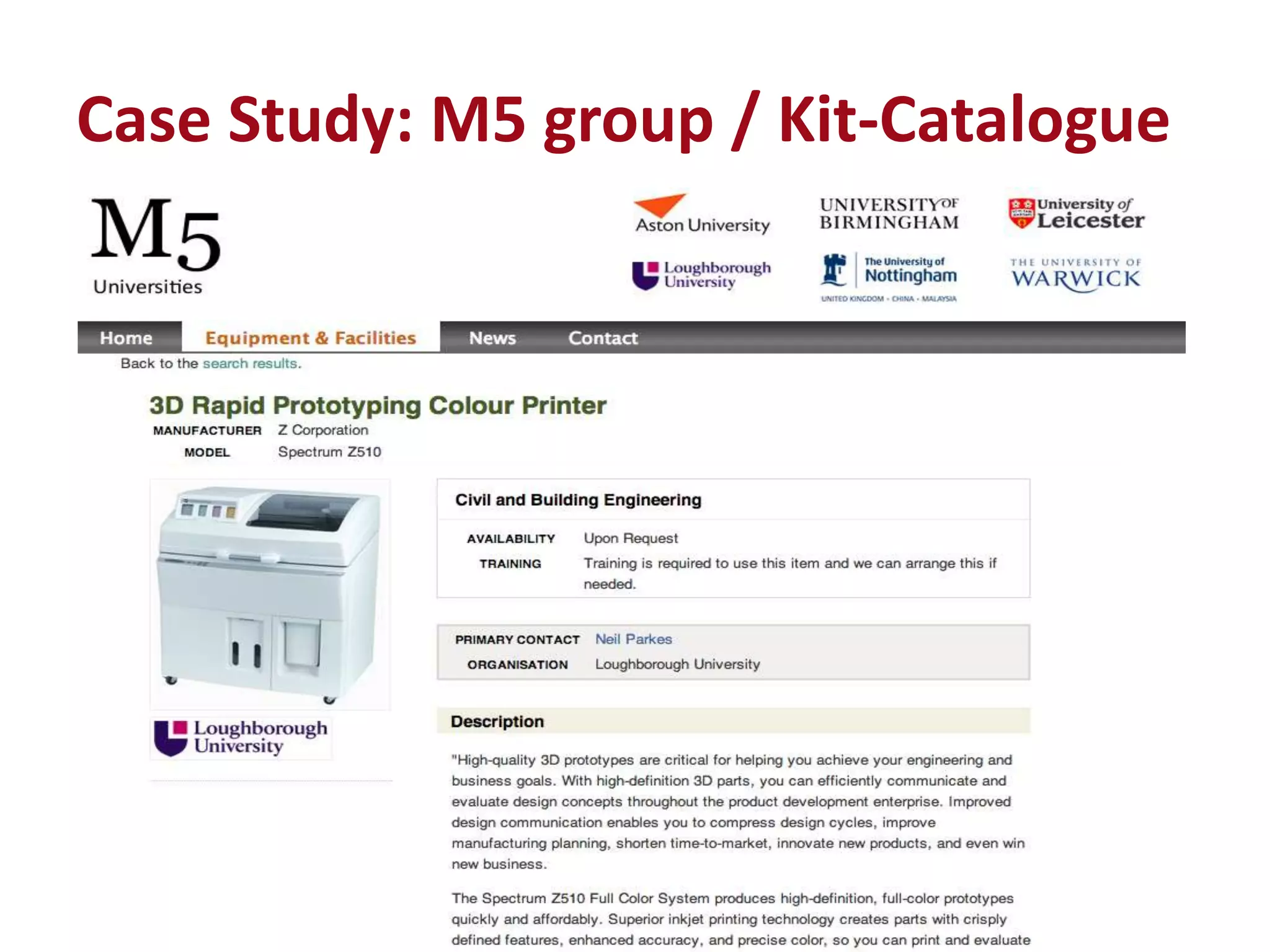 Case Study: M5 group / Kit-Catalogue
 