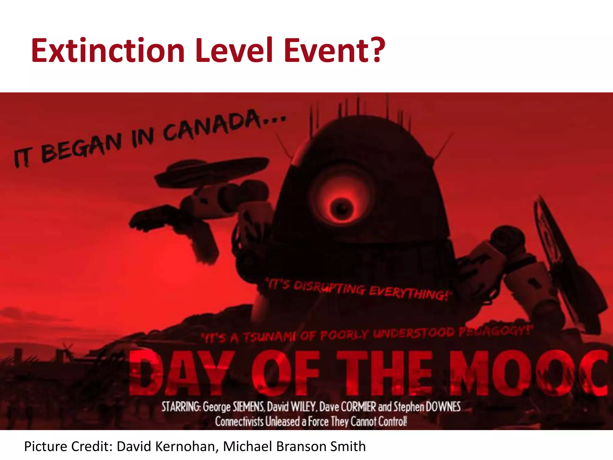 Extinction Level Event?




Picture Credit: David Kernohan, Michael Branson Smith
 