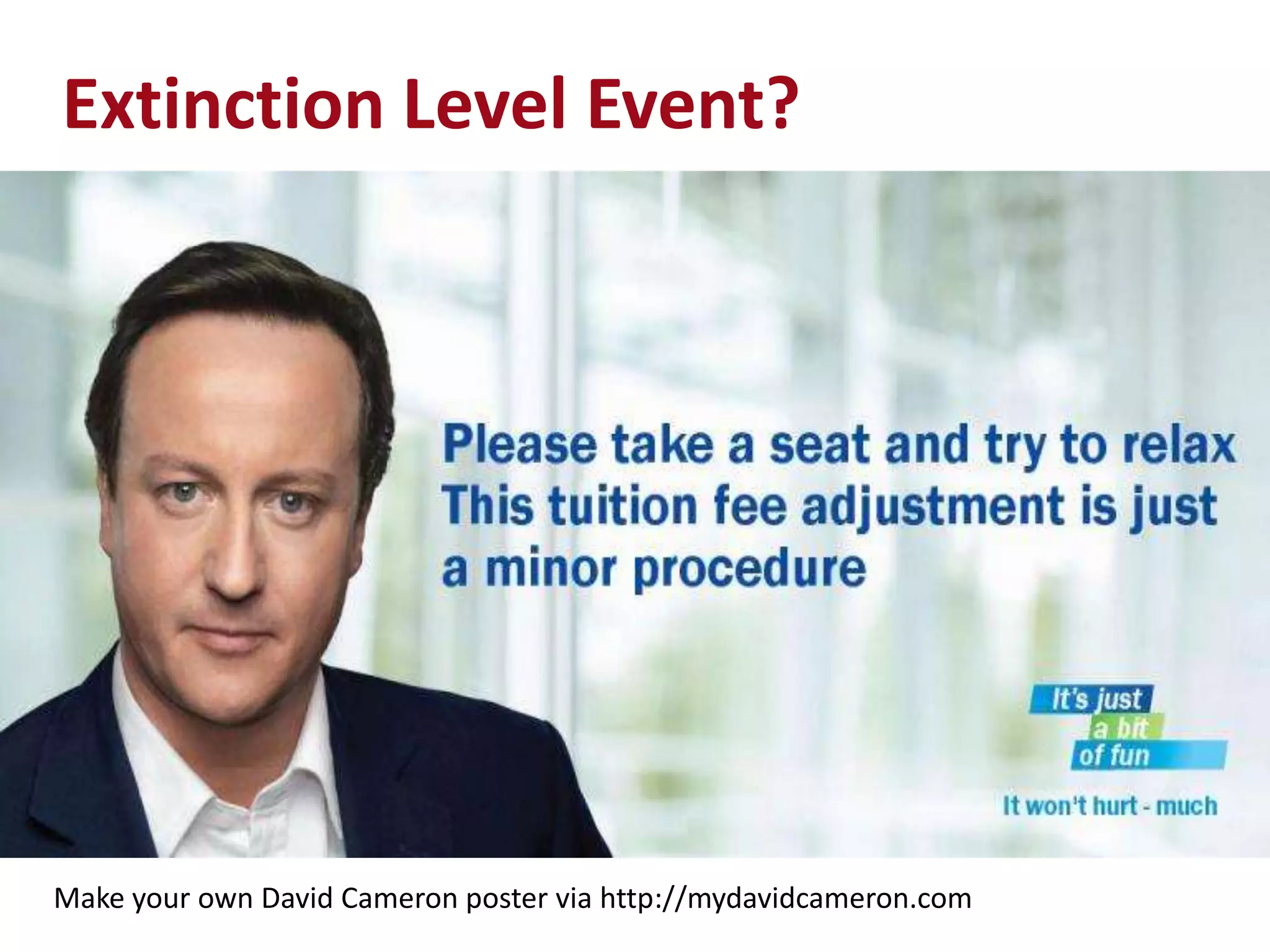 Extinction Level Event?




Make your own David Cameron poster via http://mydavidcameron.com
 