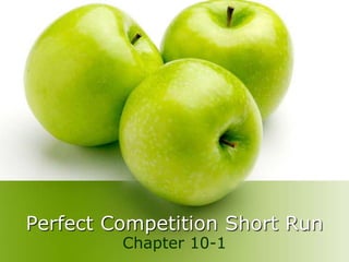 Perfect Competition Short Run Chapter 10-1 
