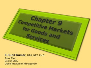 E.Sunil Kumar, MBA, NET, Ph.D 
Asso. Prof, 
Dept of MBA, 
Global Institute for Management 
 