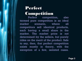 Economics Perfect Competition